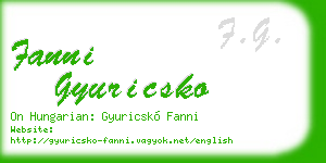 fanni gyuricsko business card